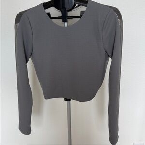 Zara Charcoal Long Sleeve Top